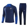 Paris Saint-Germain Quarter Zip Navy Training Sweatshirts 2022-23 Für Kinder